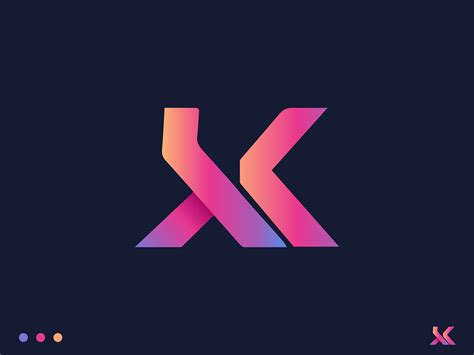 letter k x logo by nargis akhter on dribbble