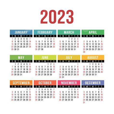 Calendar Design 2023 Year Template Download On Pngtree
