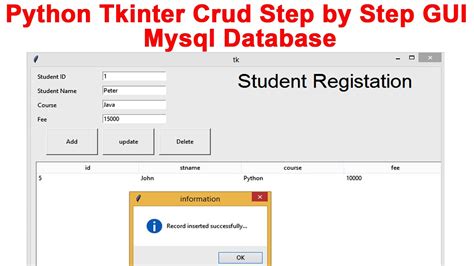Python Tkinter Crud Step By Step GUI Mysql Database YouTube