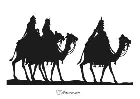 Siluetas De Los Reyes Magos Dibujo 1402 Dibujalia Los Mejores