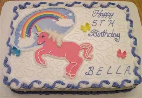 Doing the basket weave cake is hard enough but then adding the yarn makes it look that much more difficult. Unicorn And Rainbow Birthday Cake - CakeCentral.com