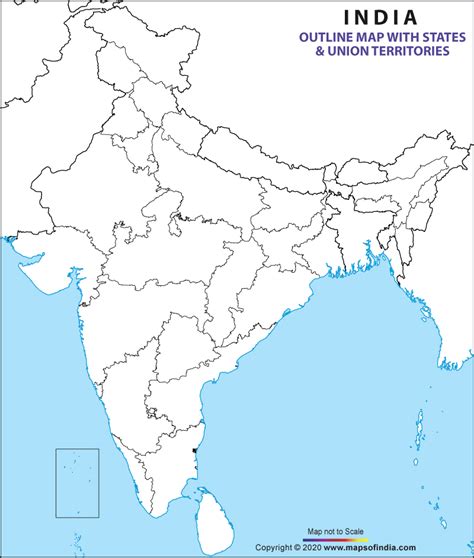 Blank Map Of India With 29 States