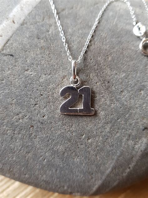 21st Birthday Sterling Silver Necklace 21st Necklace 21st Etsy