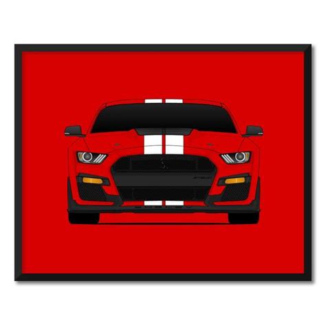 Shelby Gt500 2020 S550 Ford Mustang Poster Print Wall Art Etsy