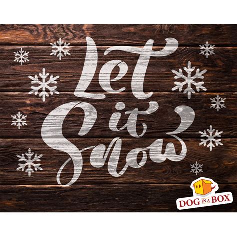 Let It Snow Stencil N2 Reusable Christmas Stencil For Wood Signs