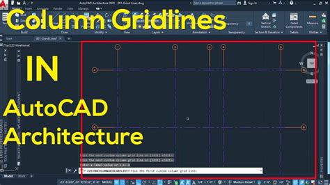 Column Gridlines In Autocad Architecture 2020 2023 Episode 2