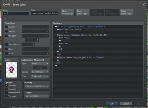 Romance System notification keeps popping up | RPG Maker ...
