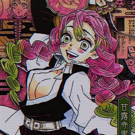 Mitsuri Kanroji Manga Panel Colored Icon Manga Covers Slayer Demon