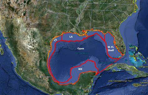 The Gulf Of Mexico Map Map