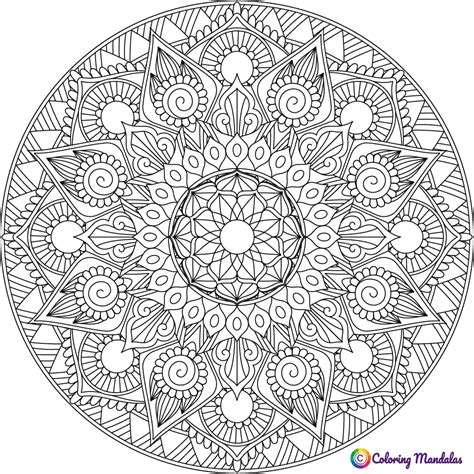 Difficult Mandala 01 Coloring Pages For Adults