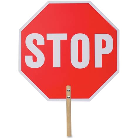 Tatco Handheld Stop Sign 1 Each Stop Printmessage
