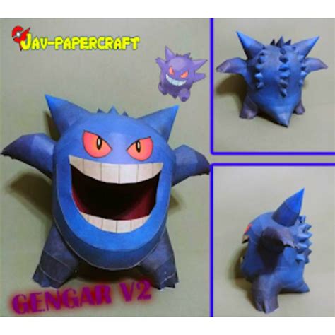 Jual Pokemon Gengar V2 Papercraft Shopee Indonesia