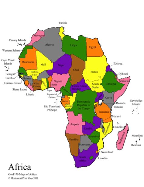 Africa Map Study Global Map
