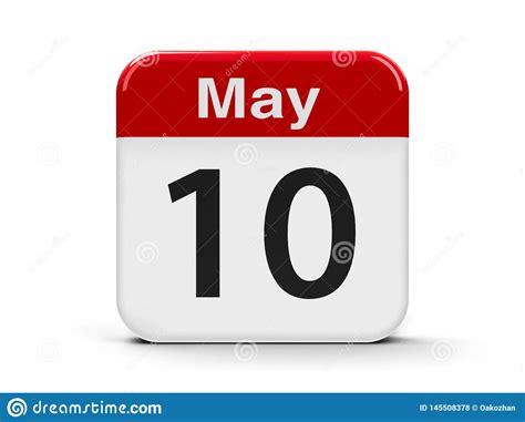 10th May Calendar Stock Illustration Illustration Of Background