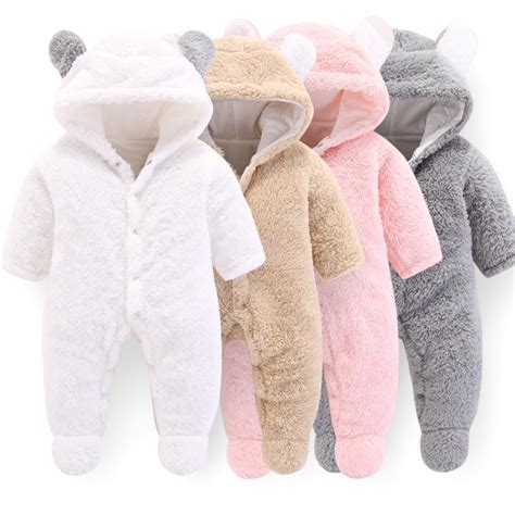 2019 Newborn Baby Winter Hoodie Clothes Infant Baby Girls Pink Climbing