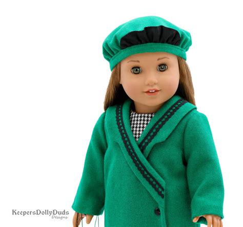 keepers dolly duds 1927 coat and tam 18 inch doll clothes pdf pattern