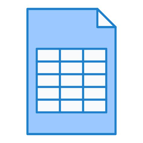 Spreadsheet Generic Blue Icon