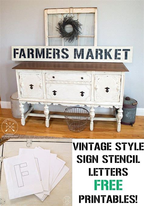Vintage Style Sign Stencil Letters Free Printables Sign Stencils