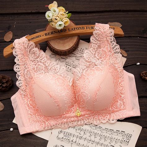 women hot solid color lace embroidery wide shoulder strap bra large size push up bras plus size