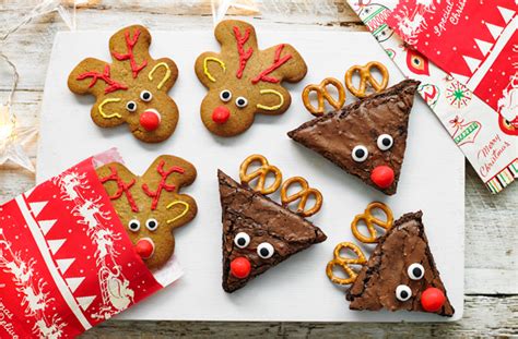 Use white cooking icing, to add the antlers. How to make reindeer gingerbread and brownies