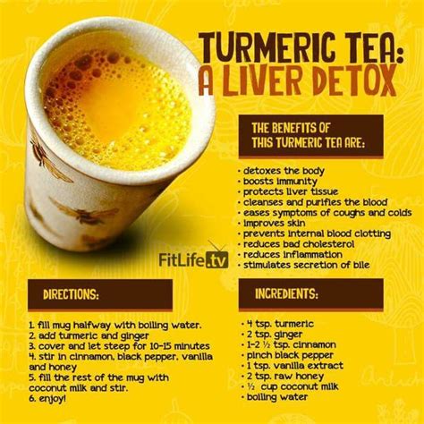 Tumeric Tea Liver Detox Healthy Detox Health Drink Turmeric Drink