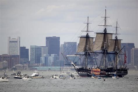 Uss Constitution Comes Through Sail In Boston Harbor In Good Shape