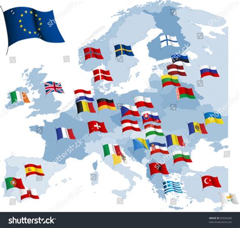 Flags Of Europe Map
