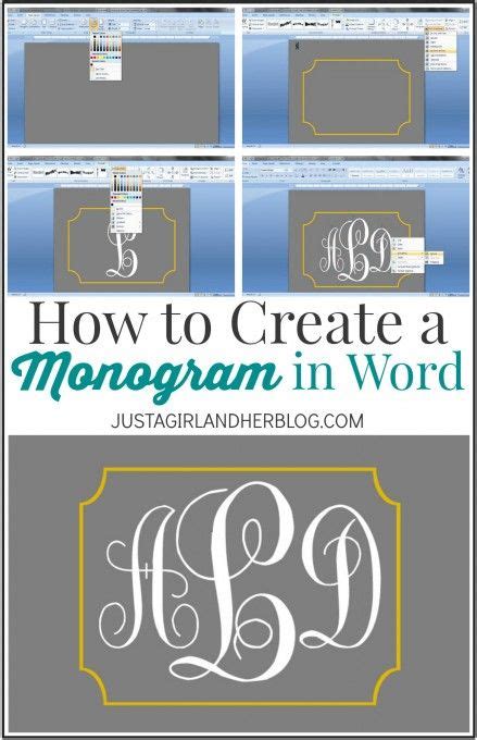 See a step by step breakdown showing you ever. Create a Monogram in Word | How to create a, Words and ...