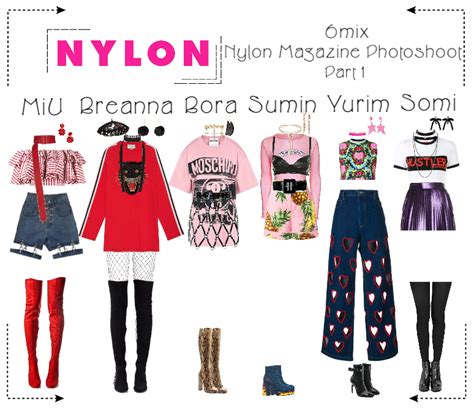 《6mix》nylon magazine photoshoot part 1 girls fashion clothes kpop fashion outfits stage