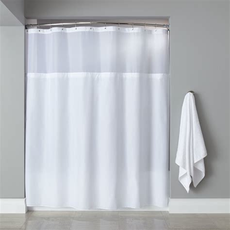 Hooked Hbg40mys01 White Polyester Premium Shower Curtain With