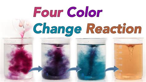 Four Colour Change Reaction Chameleon Chemical Reaction Youtube