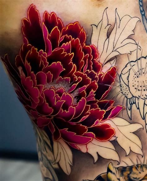 Japanese Ink On Instagram Gorgeous Japanese Peony Tattoo By Kenji