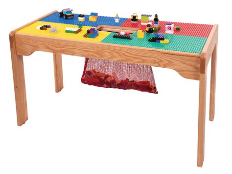 せんので Fun Builder Table Compatible With Lego Brand Blocks With Built In