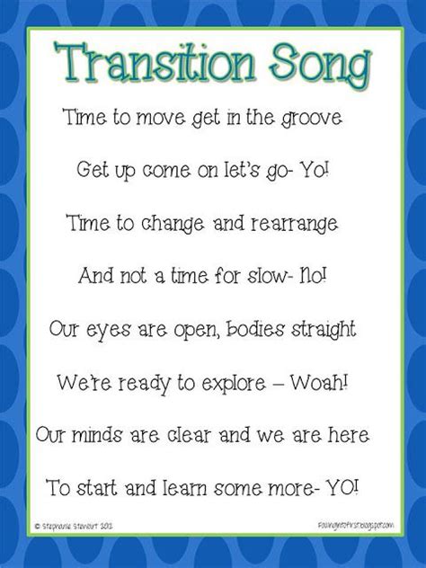 Transition Song And Giveaways Classroom Songs Transition