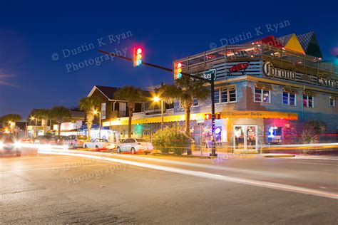 Folly Beach Center Street Evening Time Lapse Images Dustin K Ryan