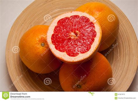 Closeup Of Grapefruits Stock Photo Image Of Freshness 61927872