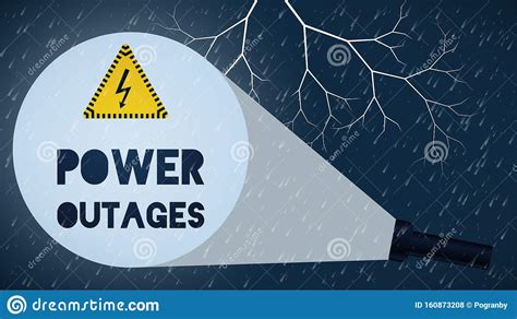 Power Outages Or Blackout No Electricity Illustration Stock Vector