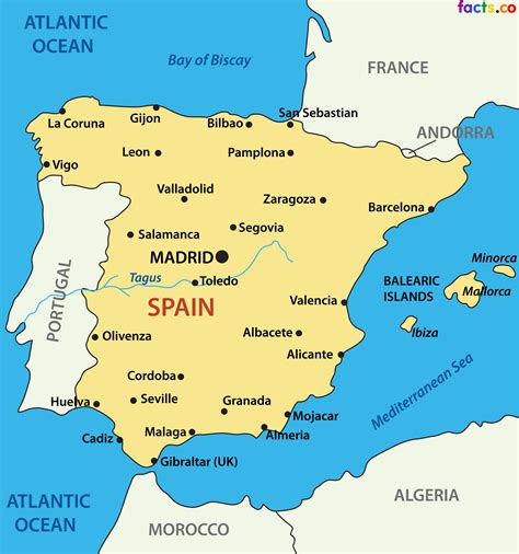 Carte Espagne Villes Principales Vacances Guide Voyage Gambaran