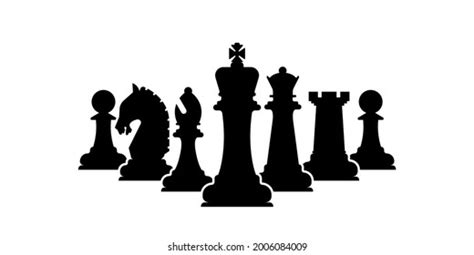 Chess Pieces Vector Chessmen Shapes Names Stock Vector Royalty Free
