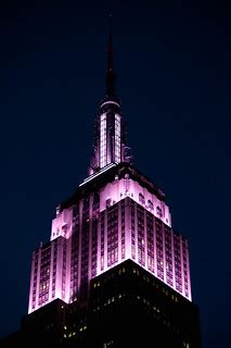 Empire State Building Lit In FT Pink Bryan Smith Financial Times