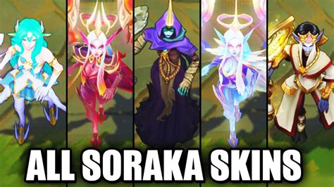 All Soraka Skins Spotlight League Of Legends Youtube