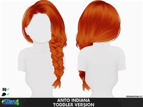 Anto Indiana Hair Toddler Version Sims Hair Sims 4 Toddler Kids