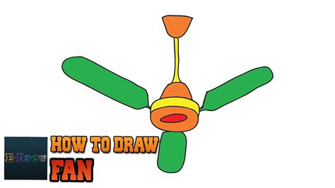 How To Draw Fan Easy Step By Step For Kids Cartoon Drawing Tutorial