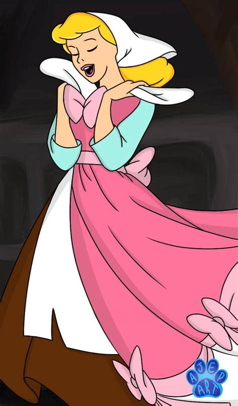 Cinderella And Her Pink Dress By Ajepart On Deviantart