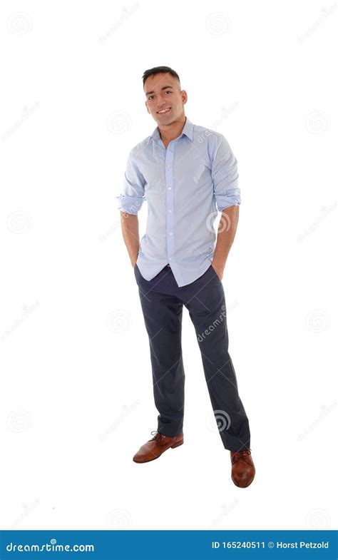 Young Man Standing With His Hands In His Pocket Stock Image Image Of