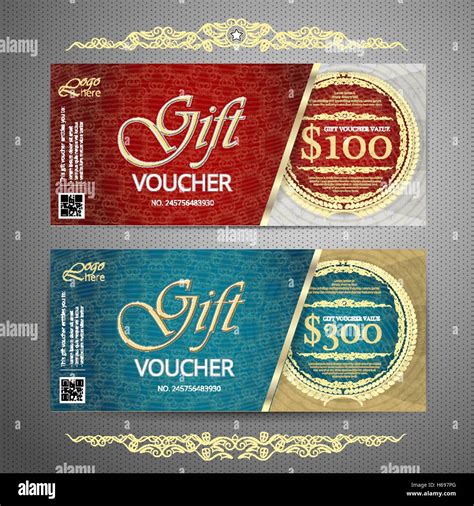 T Voucher Template With Colorful Patterncute T Voucher