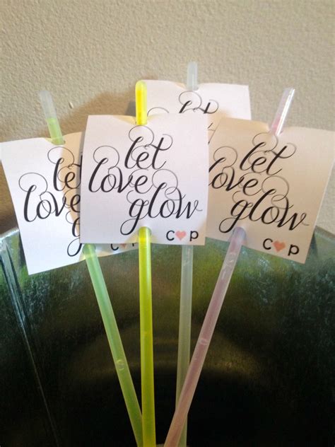 Glow Stick Tags Wedding Glow Stick Tags 50 Pieces Let Love Glow Favor