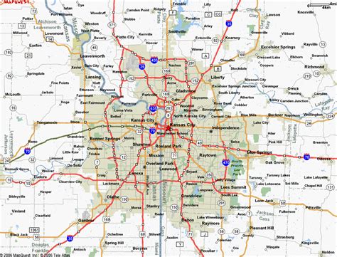 Map Of Kansas City Travelsfinderscom