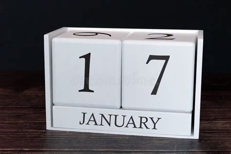 17th January Calendar Icon January 17 Calendar Date Month Icon Vector