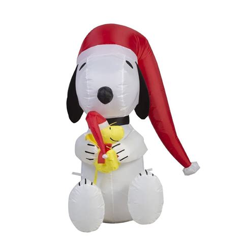 Peanuts Snoopy And Woodstock Sitting Airblown Inflatable 3ft Indoor Or